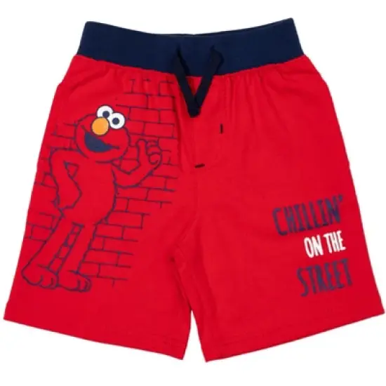 Sesame Street Elmo Grover Oscar the Grouch French Terry 3 Pack Shorts Blue / Grey / Red  image {3}