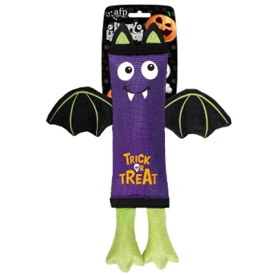 Allforpaws Happy Halloween Dog Toy Firehose Vampire Bat image {3}
