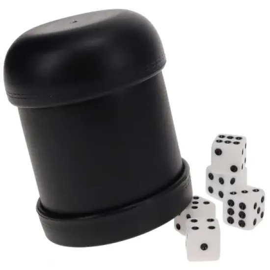 WE Games Dice Cup Set - 4 Professional Grade Plastic with 20 Dice and Instructions for Liar's Dice Plus 10 Different Games image {3}