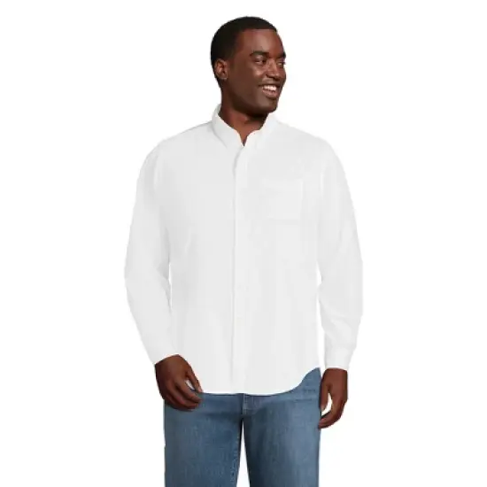 Lands' End Men's Traditional Fit Essential Lightweight Poplin Shirt image {11}