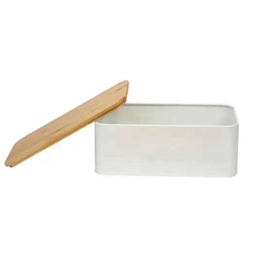 OUTSHINE Vintage Metal Bread Bin - Countertop Space-Saving, Extra Large, High Capacity Bread Storage Box for your Kitchen - Holds 2+ Loaves 13"x5"x7" image {2}