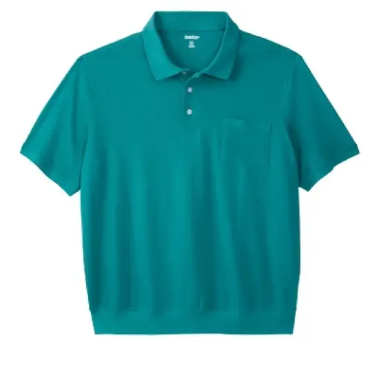 KingSize Men's Big & Tall Banded Bottom Pocket Shrink-Less&trade; Piqu&eacute; Polo Shirt image {11}
