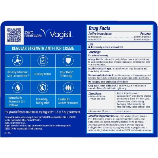 Vagisil Regular Strength Anti-Itch Feminine Creme - 1oz image {1}