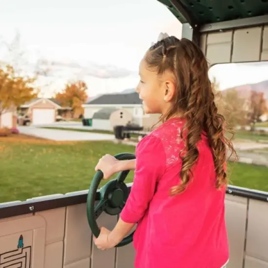 Lifetime Adventure Clubhouse Swing Set with Slide and Trapeze Bar (91135) image {7}