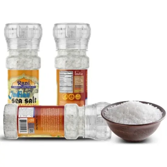 Indian Sea Salt Grinder Bottle - 4oz (115g) - Rani Brand Authentic Indian Products image {3}