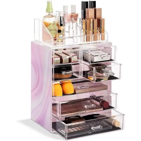 Sorbus Clear Cosmetic Makeup Organizer Case & Display - Spacious Design - Great for Dresser, Bathroom, Vanity & Countertop image {18}