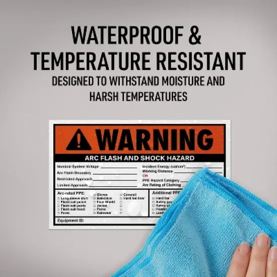 Avery Arc Flash/Shock Warning Labels, Waterproof, UV Resistant, Preprinted, Handwrite-Only, 4.75" x 7.75", 100 Warning Decal Labels image {5}