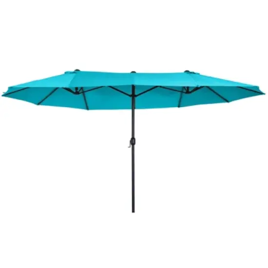 Sapphtopaz 15Ft Patio Umbrella Waterproof Outdoor Umbrella with Crank and Air Vents Pool Umbrella for Patio, Garden, Beach, Deck, Backyard image {6}