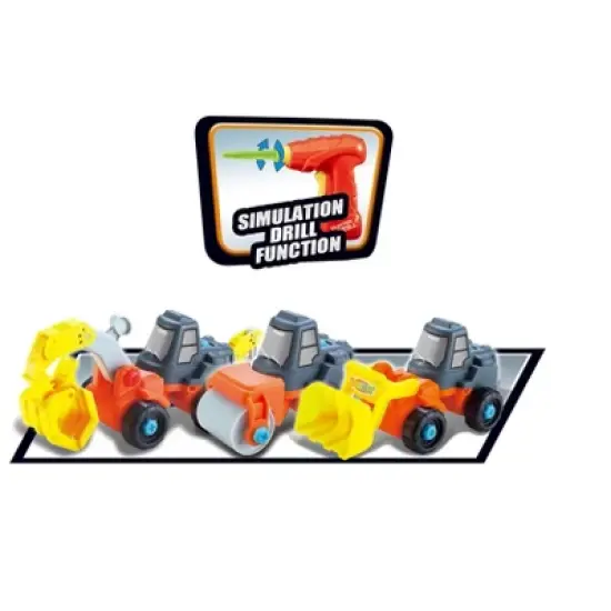 Ready! Set! Play! Link 27 Piece 3-In-1 Take-A-Part Construction Toy Truck Turns into Bulldozer, Excavator, And Roller image {2}