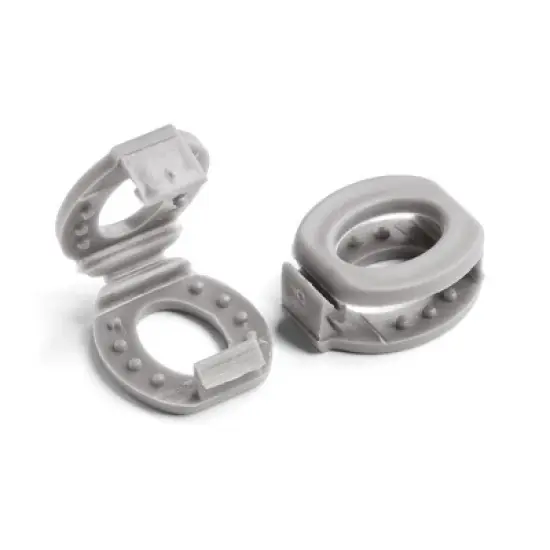 The Original Stretchlace Shoelace Knot Clips &ndash; Grey Shoe Lace Bow Holder Accessory (3 Pair) image {1}