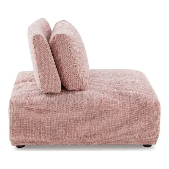 HOMES: Inside + Out 5pc Povoa 159" Modular Curved Sectional Sofa Modern Chenille with Extendable Backrest Pink image {13}