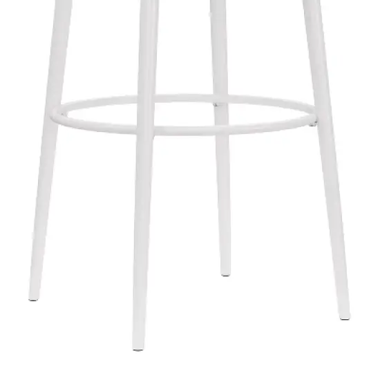 Aubrie Backless 30" Swivel Barstool Off White/Silver - Hillsdale Furniture image {7}