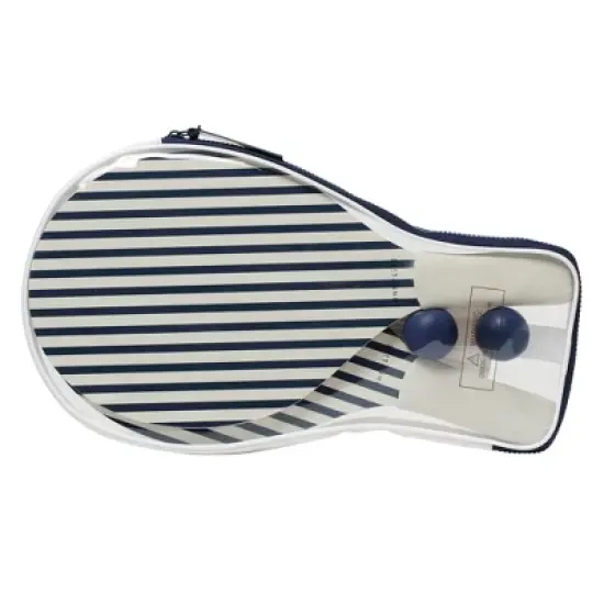 Sunnylife Beach Paddle Set Resort Coastal Blue - 2 Bats & Balls Game w/ Case 6+ image {2}