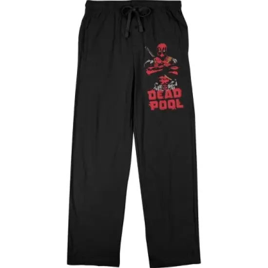 Marvel Universe Deadpool Men's Black Sleep Pajama Pants image {6}