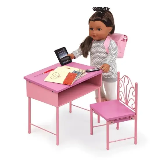 Badger Basket Back-to-School Doll Desk and Chair with Accessories image {4}