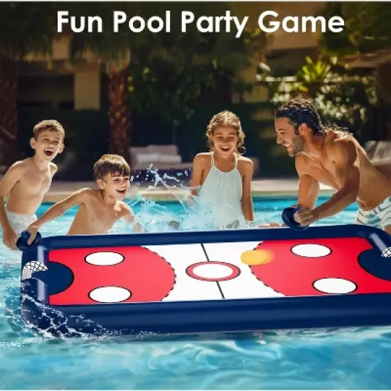 &lrm;iPlay, iLearn Pool Wave Kids Hockey Pool Game Toys, Big Inflatable Floating Water Play Swimming Toy image {2}