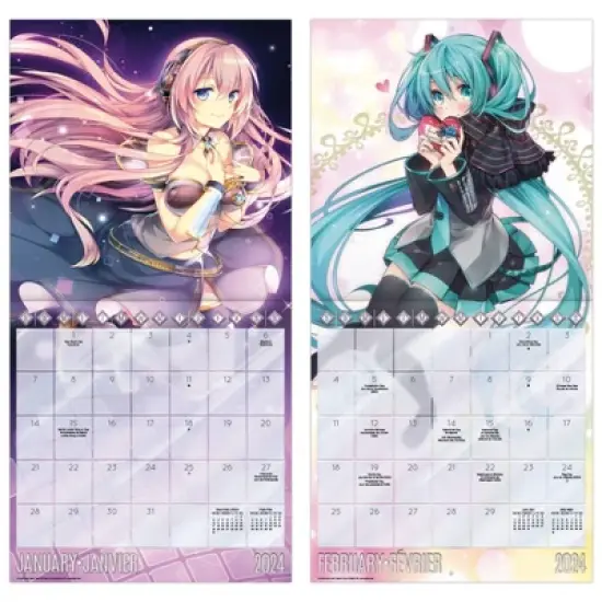 Trends International Inc. 2023-24 Wall Calendar 12"x12" Hatsune Miku Bilingual English/French image {5}