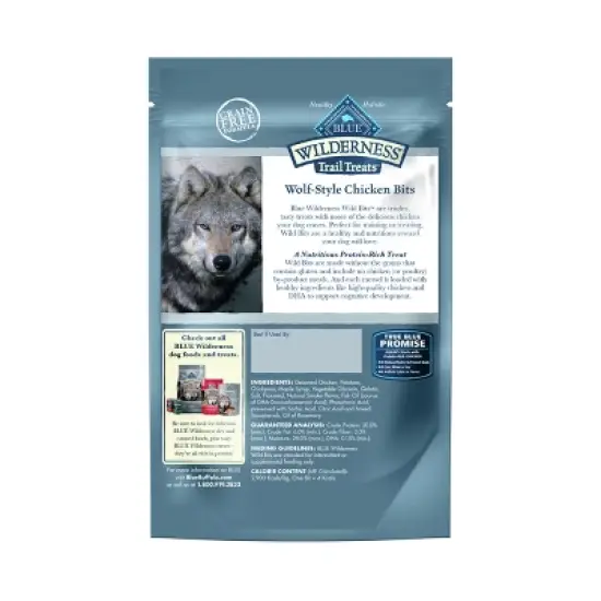 Blue Buffalo Wilderness Trail Treats Wild Bits High Protein Grain-Free Soft-Moist Training Dog Treats Chicken Recipe image {1}