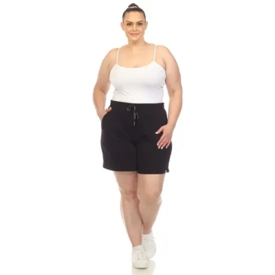 Plus Size Super Soft Drawstring Waistband Sweat Short image {4}