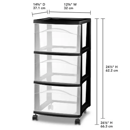 3 Drawer Medium Cart - Brightroom&trade; image {3}