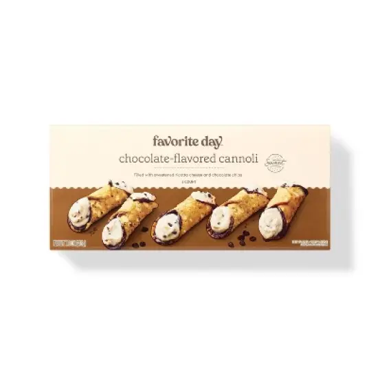 Frozen Chocolate Flavored Cannoli Filled with sweetened ricotta cheese and Chocolate Chips - 5ct/7.6oz - Favorite Day&trade; image {3}