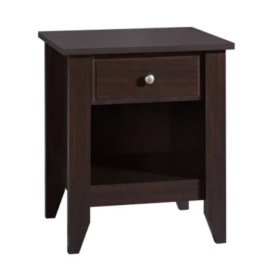 Shoal Creek Nightstand with Drawer & Storage Shelf - Jamocha Wood - Sauder image {1}