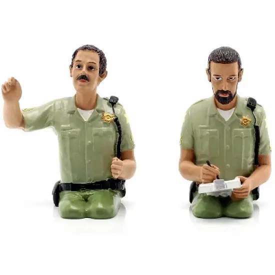 Seated Sheriff Officers 2 Piece Figure Set for 1:18 Models by American Diorama image {2}