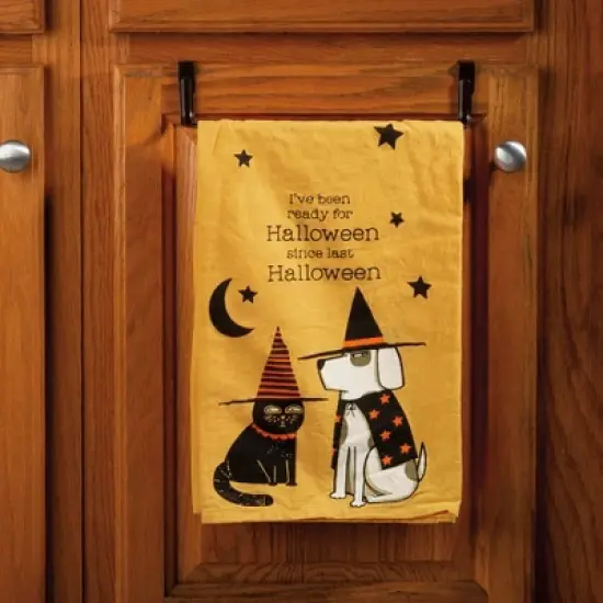Primitives By Kathy Ready For Halloween Kitchen Towel - 28" x 28" image {1}