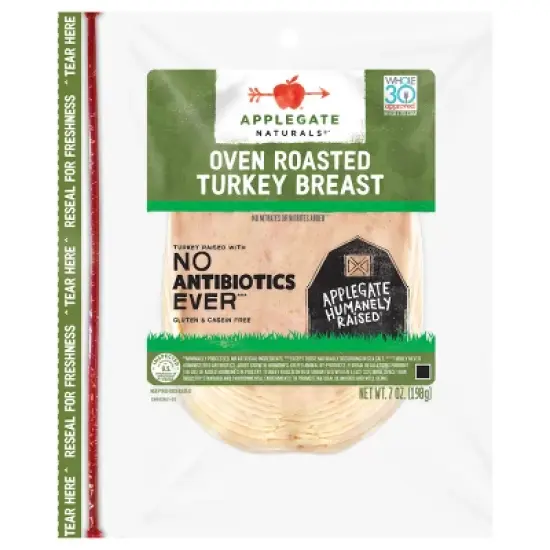 Applegate Natural Sliced Oven Roasted Turkey Breast - 7oz image {6}