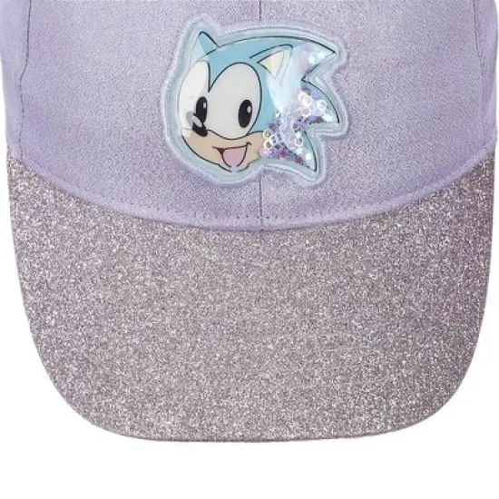 Sonic the Hedgehog Shake Glitter Patch Youth Purple Sparkle Traditional Adjustable Hat image {6}
