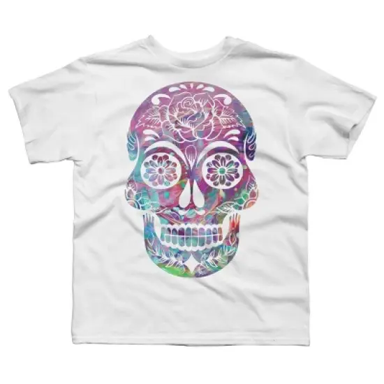 Boy's Design By Humans Halloween Sugar Skull By honeytree T-Shirt image {4}