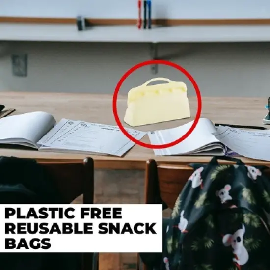 2Pack Reusable Silicone Food Storage Snacks Bags, Dishwasher and Microwave Safe, Plastic and BPA Free by Innovative Technology Products Corp image {8}