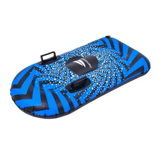 Pool Central 38" Inflatable Black and Blue Ride-On Pool Float or Snow Tube image {1}