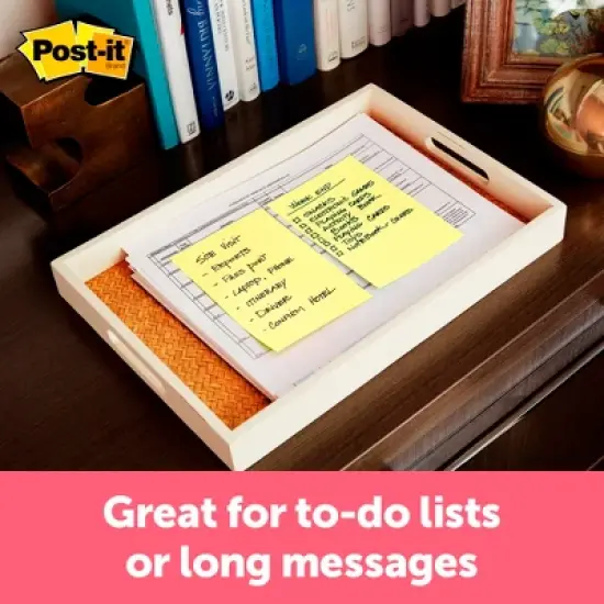 Post-it Lined Original Notes, 4 x 6 Inches, Canary Yellow, Pack of 12 image {1}