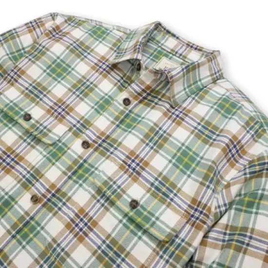 Hope & Henry Men's Organic Cotton Long Sleeve Brushed Flannel Button Down Shirt image {4}