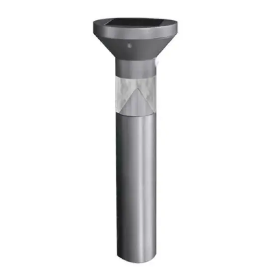 Feit Electric OneSync Brushed Nickel Solar Powered 40 W LED Bollard Light 1 pk image {1}