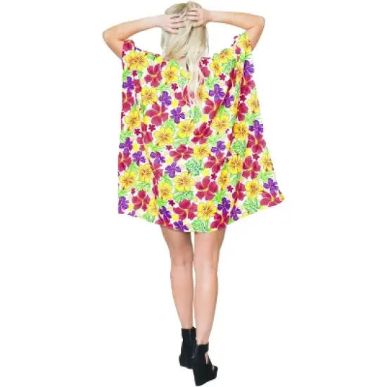 HAPPY BAY Women's Beachwear Swimsuit for Women Summer Swim Beach Dress Cover Ups for Swimwear Women Plus Size Party Bathing Suit 3X-4X Pink Floral image {3}