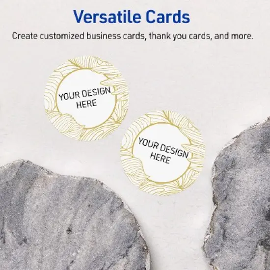 Avery Round Business Cards, Gold Florals, 2" Diameter, 120 Total image {5}