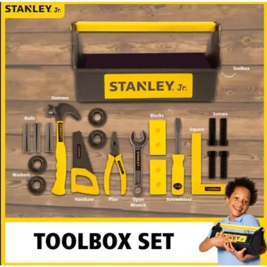 Red Tool Box Stanley Jr. Plastic Toolbox Set image {2}