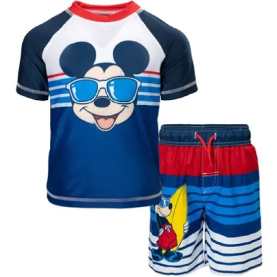 Disney Mickey Mouse Rash Guard and Swim Trunks Outfit Set Infant to Toddler image {9}