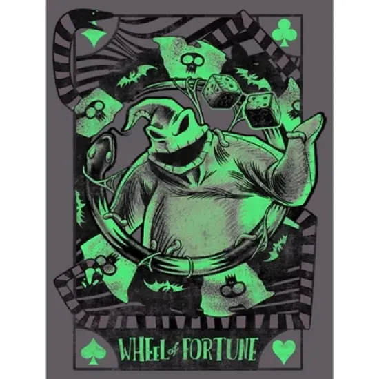Men's The Nightmare Before Christmas Oogie Boogie Wheel of Fortune T-Shirt image {1}