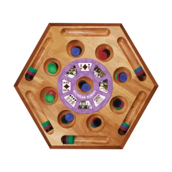 AreYouGame.com Michigan Rummy Tournament Style Edition Board Game: Strategy for 3-8 Players, Includes Chips & Cards image {5}