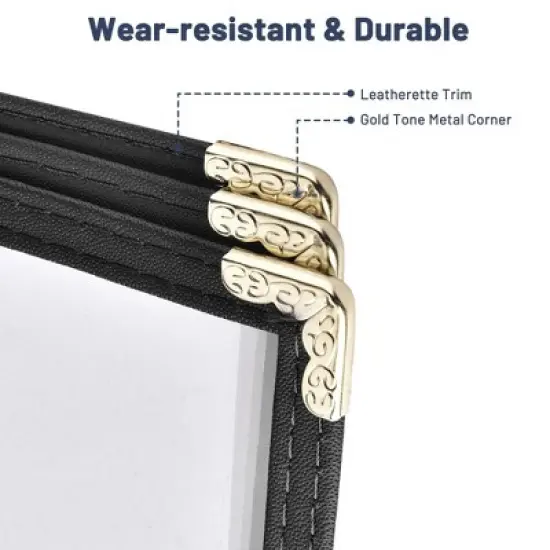 WeChef 30 Pcs Restaurant Menu Covers Holders for 4.25 x 14" Paper 3 Page 6 View image {3}