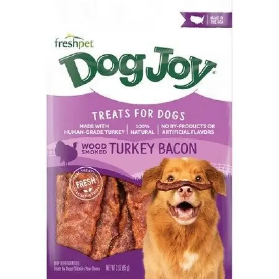 Freshpet Dog Joy Wood Smoked Turkey Bacon Refrigerated Jerky Dog Treats - 3oz image {3}