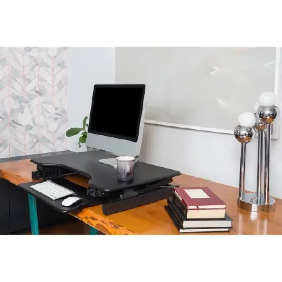 Height Adjustable Sit To Standing Desk Riser - Rocelco image {2}