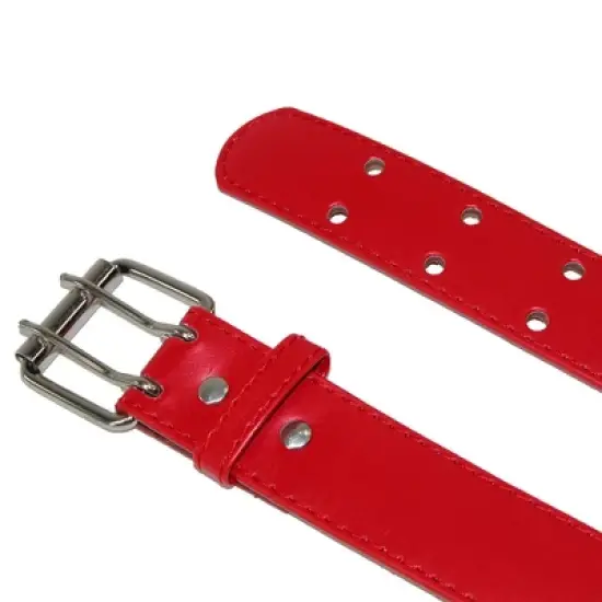 CTM Kid's Leather Two Hole Jean Belt (Pack of 2 Colors) image {3}