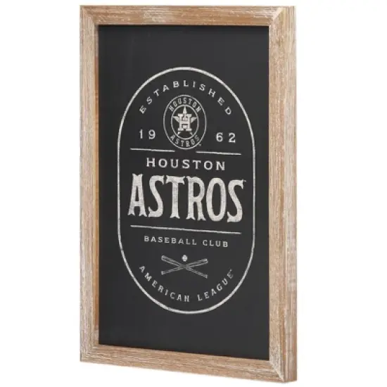 MLB Houston Astros Baseball Framed Wood Sign Panel image {1}