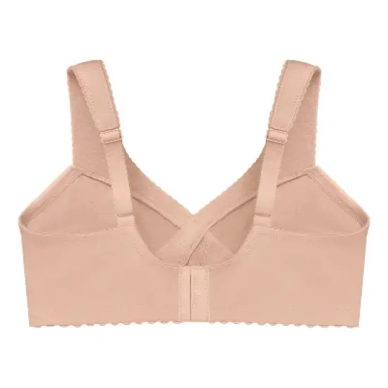 Glamorise Womens MagicLift Cotton Support Wirefree Bra 1001 Caf&eacute; image {4}