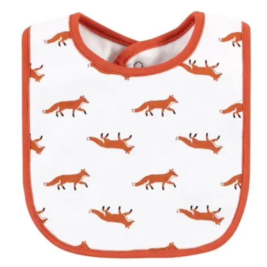 Hudson Baby Infant Boy Cotton Bib and Sock Set, Little Fox image {3}