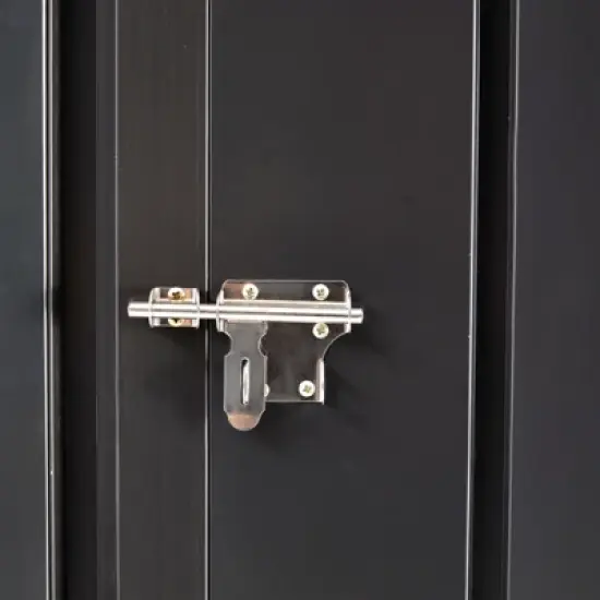 Outdoor Storage Shed, 3 x 3 FT Metal Steel Garden Shed with Single Lockable Door, Small Shed Outdoor Steel Utility Tool Shed for Backyard Garden Lawn image {6}